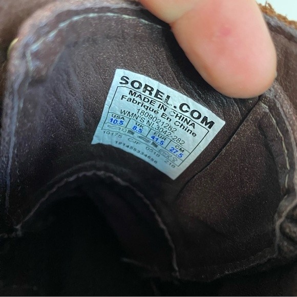 Sorel Size 10.5 Womens Brown Leather Lace-Up Boots - Picture 5 of 10